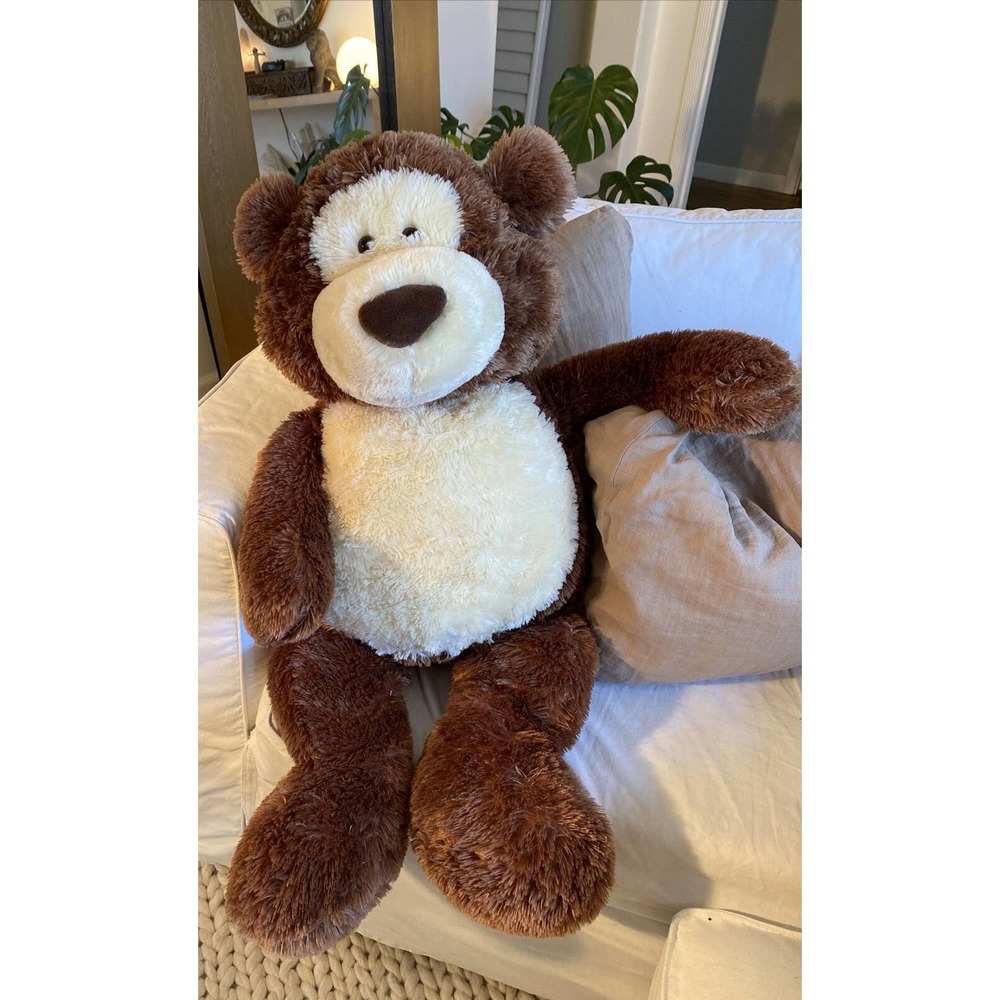 Stuffed Animal Jumbo Teddy Bear Retired Brown & Cream Plush Gift for Her